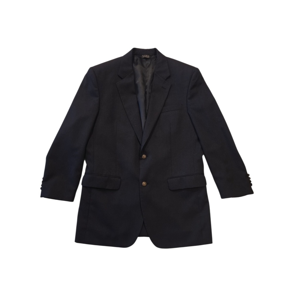 Jos. A. Bank 42L Sport Coat Blazer Black Wool Cashmere 2 Button Single Vent